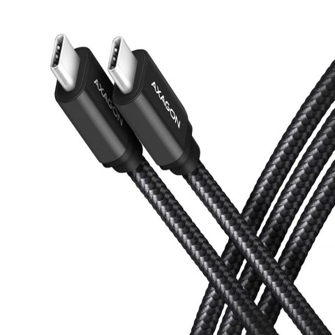 BUCM3-CM10AB Kabel USB-C - USB-C 3.2 Gen 1, 1m, PD 60W 3A, ALU, oplot, czarny BUCM3-CM10AB Kabel USB-C - USB-C 3.2 Gen 1, 1m, PD 60W 3A, ALU, oplot, czarny