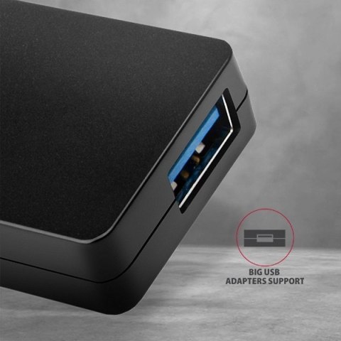 HUE-G1A Hub 4-portowy USB 3.2 Gen 1 SLIM, kabel Type-A 14cm HUE-G1A Hub 4-portowy USB 3.2 Gen 1 SLIM, kabel Type-A 14cm