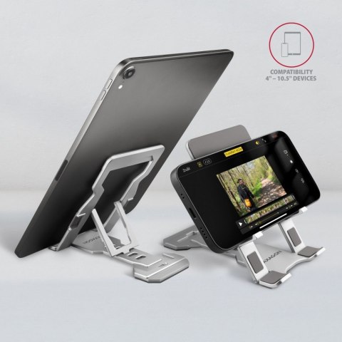 STND-M Podstawka do telefonów i tabletów aluminiowa 4-10,5", 5 regulowanych kątów nachylenia STND-M Podstawka do telefonów i tabletów aluminiowa 4-10,5", 5 regulowanych kątów nachylenia
