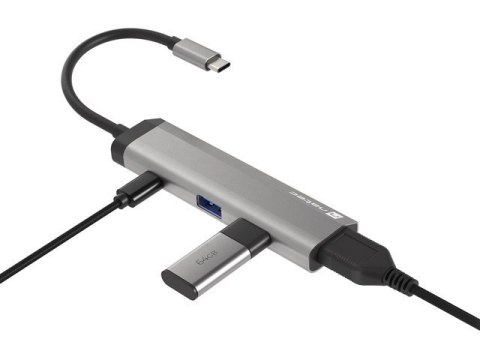 Stacja dokująca Multi Port Fowler Slim USB-C PD, 2x USB 3.0, HDMI 4K Stacja dokująca Multi Port Fowler Slim USB-C PD, 2x USB 3.0, HDMI 4K