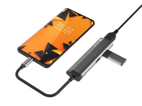 Stacja dokująca Multi Port Fowler Slim USB-C PD, 2x USB 3.0, HDMI 4K Stacja dokująca Multi Port Fowler Slim USB-C PD, 2x USB 3.0, HDMI 4K