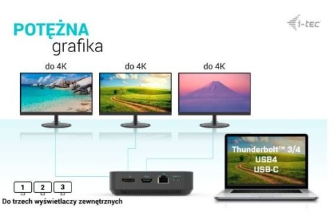 Stacja dokująca USB-C HDMI Dual DP Docking Station Power Delivery 100 W + i-tec Universal Charger 100 W Stacja dokująca USB-C HDMI Dual DP Docking Station Power Delivery 100 W + i-tec Universal Charger 100 W