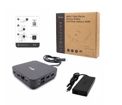 Stacja dokująca USB-C HDMI Dual DP Docking Station Power Delivery 100 W + i-tec Universal Charger 100 W Stacja dokująca USB-C HDMI Dual DP Docking Station Power Delivery 100 W + i-tec Universal Charger 100 W