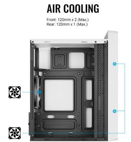 Obudowa CS-109 RGB USB 3.0 Mini Tower biała Obudowa CS-109 RGB USB 3.0 Mini Tower biała