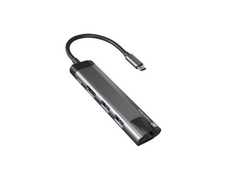 Stacja dokująca Multi Port Fowler Go USB-C - Hub 2x USB 3.0, HDMI 4K, USB-C PD, RJ45 Stacja dokująca Multi Port Fowler Go USB-C - Hub 2x USB 3.0, HDMI 4K, USB-C PD, RJ45