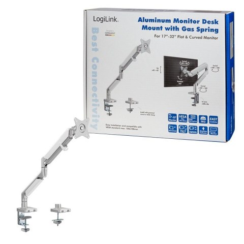 Uchwyt na monitor, 17-27 cali, max 9kg. Uchwyt na monitor, 17-27 cali, max 9kg.