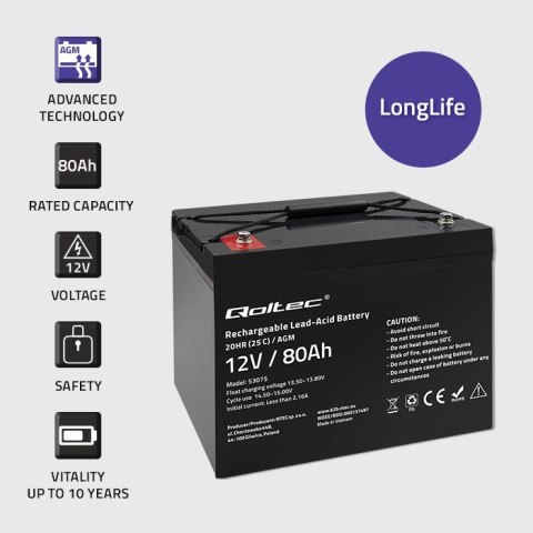 Akumulator AGM | 12V | 80Ah Akumulator AGM | 12V | 80Ah