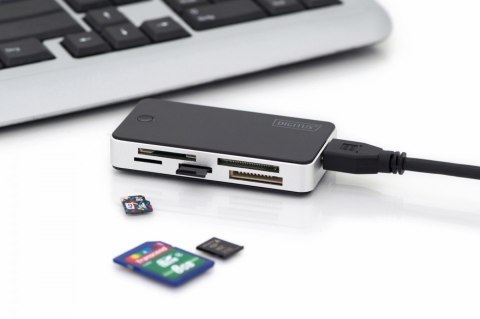 Czytnik kart 5-portowy USB 3.0 SuperSpeed, All-in-one, Czarno-srebrny Czytnik kart 5-portowy USB 3.0 SuperSpeed, All-in-one, Czarno-srebrny