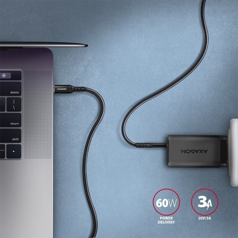 BUCM-CM10AB Kabel USB-C - USB-C 2.0, 1m, PD 60W, 3A, ALU, oplot Czarny BUCM-CM10AB Kabel USB-C - USB-C 2.0, 1m, PD 60W, 3A, ALU, oplot Czarny