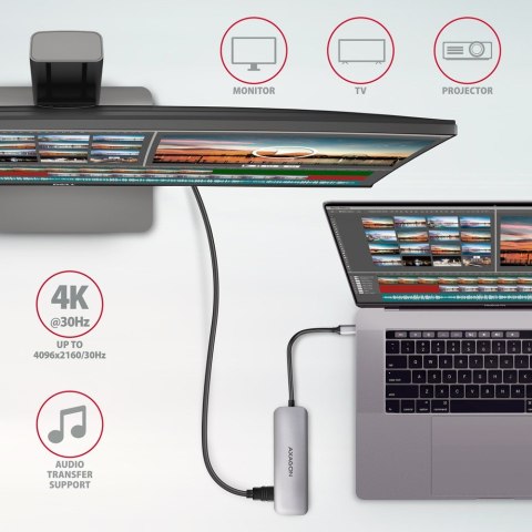 HMC-HCR3A Wieloportowy hub 3x USB-A + HDMI + SD/microSD, USB-C 3.2 Gen1, 20cm USB-C kabel HMC-HCR3A Wieloportowy hub 3x USB-A + HDMI + SD/microSD, USB-C 3.2 Gen1, 20cm USB-C kabel