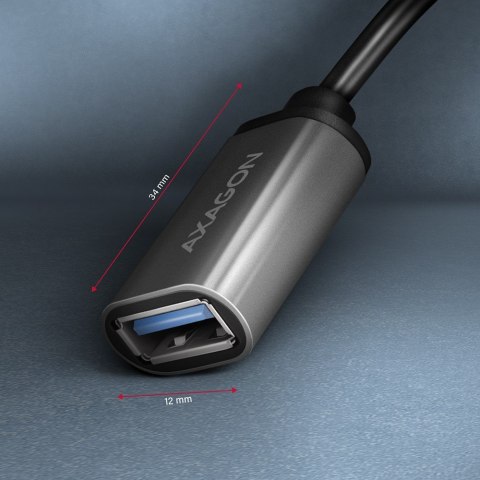 RUCM-AFAC Kabel adapter USB 3.2 Gen 1 Type-C samiec -> Type-A żeńska, 0,2m, 3A, ALU RUCM-AFAC Kabel adapter USB 3.2 Gen 1 Type-C samiec -> Type-A żeńska, 0,2m, 3A, ALU