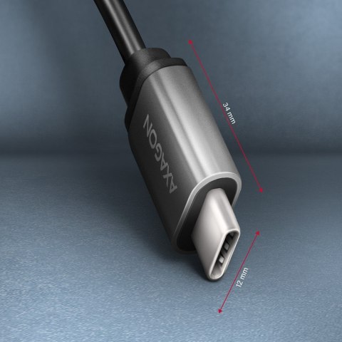 RUCM-AFAC Kabel adapter USB 3.2 Gen 1 Type-C samiec -> Type-A żeńska, 0,2m, 3A, ALU RUCM-AFAC Kabel adapter USB 3.2 Gen 1 Type-C samiec -> Type-A żeńska, 0,2m, 3A, ALU