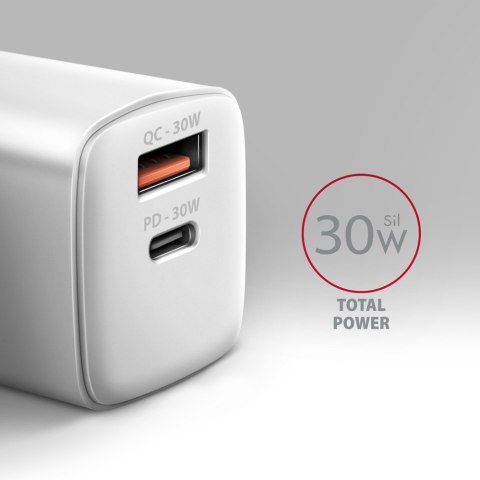 ACU-PQ30W Ładowarka sieciowa PD & QC 30W, QC3.0,4.0/AFC/FCP/PPS/Apple Biała ACU-PQ30W Ładowarka sieciowa PD & QC 30W, QC3.0,4.0/AFC/FCP/PPS/Apple Biała