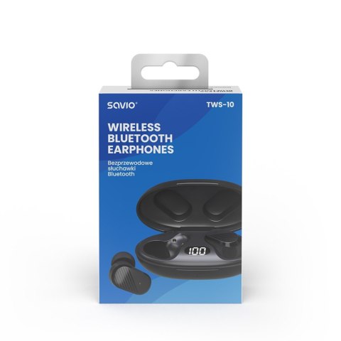 Słuchawki bezprzewodowe Bluetooth 5.3, IPX4, dotykowe sterowanie, TWS-10 Słuchawki bezprzewodowe Bluetooth 5.3, IPX4, dotykowe sterowanie, TWS-10
