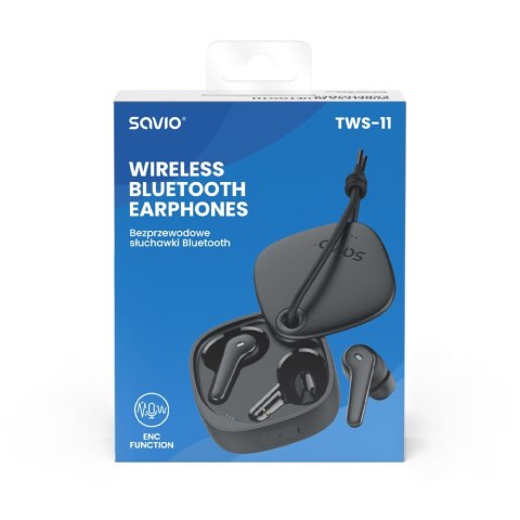 Słuchawki bezprzewodowe Bluetooth 5.3 z mikrofonem, ENC, QC, TWS-11 Słuchawki bezprzewodowe Bluetooth 5.3 z mikrofonem, ENC, QC, TWS-11