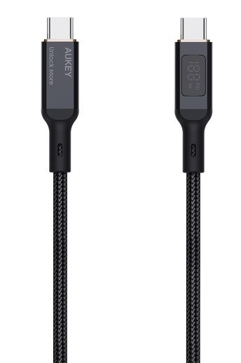 CB-MCC102 nylonowy kabel USB C - USB C | LED | 1.8m | 5A | 100W PD | 20V CB-MCC102 nylonowy kabel USB C - USB C | LED | 1.8m | 5A | 100W PD | 20V