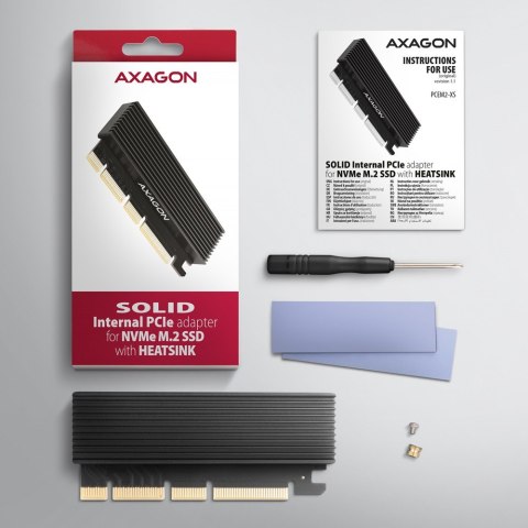 PCEM2-XS Adapter wewnętrzny PCIe x16, M.2 NVMe, chłodnica PCEM2-XS Adapter wewnętrzny PCIe x16, M.2 NVMe, chłodnica