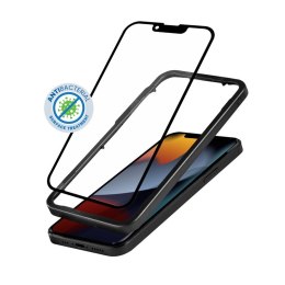 Szkło ochronne Anti-Bacterial 3D Armour Glass iPhone 16e / iPhone 14 / iPhone 13 / iPhone 13 Pro z ramką instalacyjną