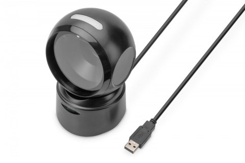 Czytnik kodów kreskowych przewodowy stacjonarny USB-A 1.4m, 1D i 2D, zgodny z kodami QR Czytnik kodów kreskowych przewodowy stacjonarny USB-A 1.4m, 1D i 2D, zgodny z kodami QR