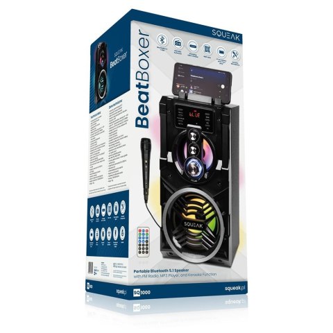 Głośnik Bluetooth 5.1 z karaoke 20W SQ1000 Beatboxer Głośnik Bluetooth 5.1 z karaoke 20W SQ1000 Beatboxer