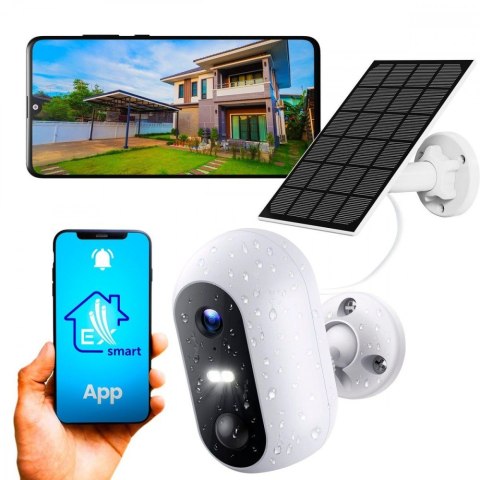 Kamera IP Smart Life SolarEye kamera zewnętrzna z panelem solarnym, full HD 1080p, Wi-Fi akumulator 5200mAh, IP54 Kamera IP Smart Life SolarEye kamera zewnętrzna z panelem solarnym, full HD 1080p, Wi-Fi akumulator 5200mAh, IP54