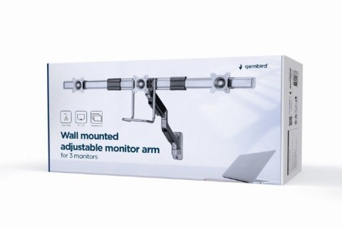 Uchwyt ścienny 3 monitory 17-27 cali 6kg Uchwyt ścienny 3 monitory 17-27 cali 6kg
