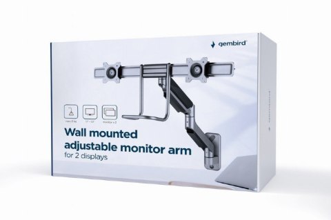 Uchwyt ścienny na 2 monitory 17-32 cali 8kg Uchwyt ścienny na 2 monitory 17-32 cali 8kg
