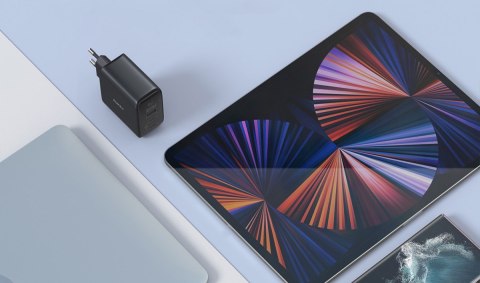 PA-B6T Black Omnia II GaN ładowarka sieciowa 3xUSB (2xUSB C+ 1xUSB A) 65W QC PD PA-B6T Black Omnia II GaN ładowarka sieciowa 3xUSB (2xUSB C+ 1xUSB A) 65W QC PD