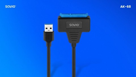 Adapter USB-C 3.1 Gen 1 (M) - SATA (F) do dysków 2.5 cala , AK-68 Adapter USB-C 3.1 Gen 1 (M) - SATA (F) do dysków 2.5 cala , AK-68
