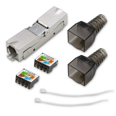 Wtyk RJ45 beznarzędziowy STP | CAT6 | JACK PIN | T568B | T568A Wtyk RJ45 beznarzędziowy STP | CAT6 | JACK PIN | T568B | T568A