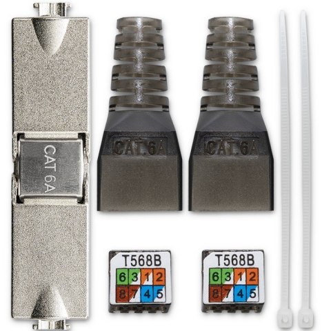 Wtyk RJ45 beznarzędziowy STP | CAT6A | JACK PIN | T568B | T568A Wtyk RJ45 beznarzędziowy STP | CAT6A | JACK PIN | T568B | T568A