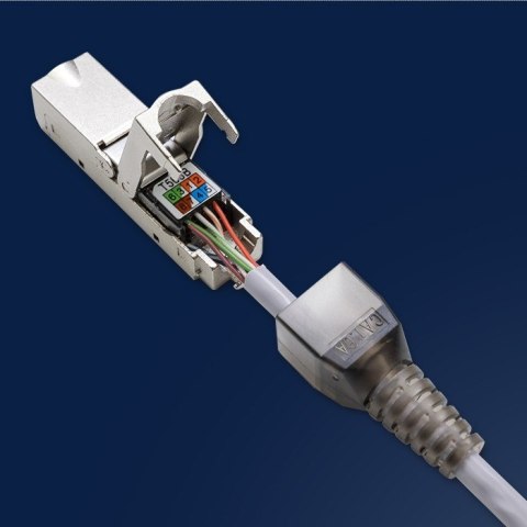 Wtyk RJ45 beznarzędziowy STP | CAT6A | JACK PIN | T568B | T568A Wtyk RJ45 beznarzędziowy STP | CAT6A | JACK PIN | T568B | T568A