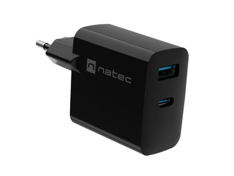 Ładowarka sieciowa Ribera GAN 1X USB-A + 1X USB-C 65W Czarna Ładowarka sieciowa Ribera GAN 1X USB-A + 1X USB-C 65W Czarna
