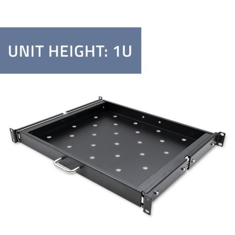 Półka z uchwytem do szafy RACK | 600x600 | wysuwana Półka z uchwytem do szafy RACK | 600x600 | wysuwana