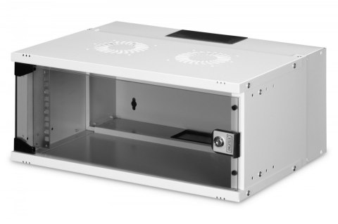 Szafa sieciowa wisząca 19" 4U, SOHO PRO 240 x 540 x 400 mm, nośność 60kg, drzwi szyba, niezłożona, Szara Szafa sieciowa wisząca 19" 4U, SOHO PRO 240 x 540 x 400 mm, nośność 60kg, drzwi szyba, niezłożona, Szara
