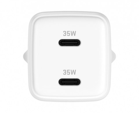 Ładowarka sieciowa USB C 2x18W 3A Power delivery 3.0 QC3.0 Biała Ładowarka sieciowa USB C 2x18W 3A Power delivery 3.0 QC3.0 Biała