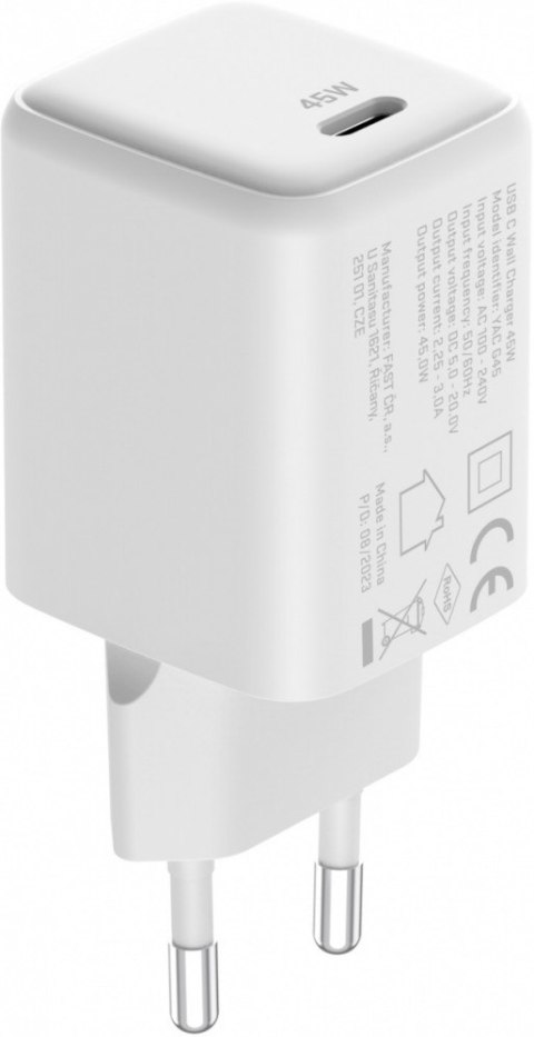 Ładowarka sieciowa USB C 45W 3A Power delivery 3.0 QC3.0 Biała Ładowarka sieciowa USB C 45W 3A Power delivery 3.0 QC3.0 Biała