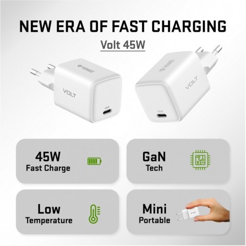 Ładowarka sieciowa USB C 45W 3A Power delivery 3.0 QC3.0 Biała Ładowarka sieciowa USB C 45W 3A Power delivery 3.0 QC3.0 Biała