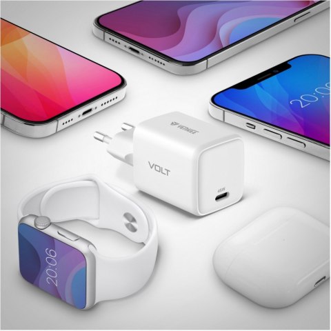 Ładowarka sieciowa USB C 45W 3A Power delivery 3.0 QC3.0 Biała Ładowarka sieciowa USB C 45W 3A Power delivery 3.0 QC3.0 Biała