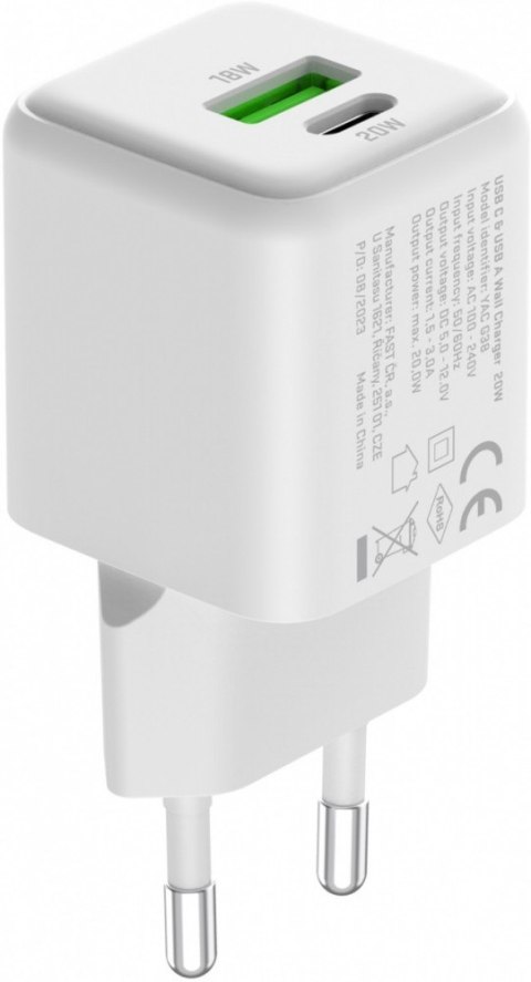 Ładowarka sieciowa USB C/A 20W/18W 3A Power delivery 3.0 QC3.0 Ładowarka sieciowa USB C/A 20W/18W 3A Power delivery 3.0 QC3.0