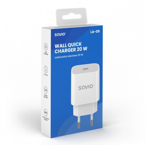 Ładowarka sieciowa 20W LA-09 USB-C QC, PD 3.0 Ładowarka sieciowa 20W LA-09 USB-C QC, PD 3.0