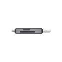 Czytnik kart SD 3w1, USB-C+ USB-A 2.0+ Micro USB, AK-72