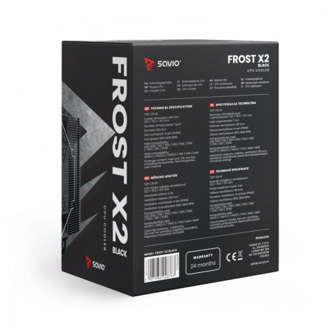 Chłodzenie procesora CPU Frost Black X2 Chłodzenie procesora CPU Frost Black X2