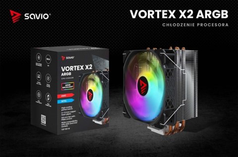 Chłodzenie procesora CPU Vortex X2 ARGB Chłodzenie procesora CPU Vortex X2 ARGB