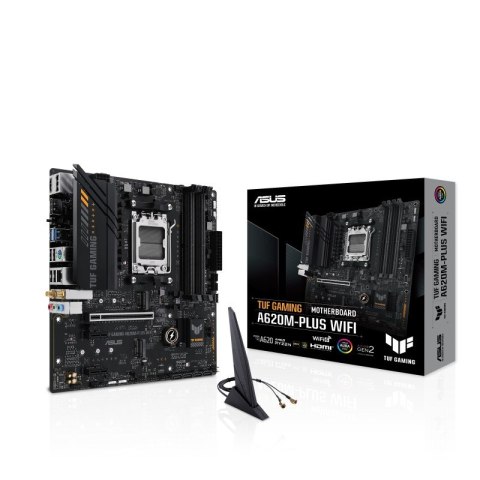 Płyta główna TUF GAMING A620M-PLUS WIFI AM5 4DDR5 HDMI/DP mATX Płyta główna TUF GAMING A620M-PLUS WIFI AM5 4DDR5 HDMI/DP mATX