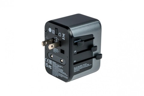 Adapter podróżny UTA-03 49545 180 krajów, ładowarka PD 30W, QC 3.0 3x USB-C , 2x USB-A Adapter podróżny UTA-03 49545 180 krajów, ładowarka PD 30W, QC 3.0 3x USB-C , 2x USB-A
