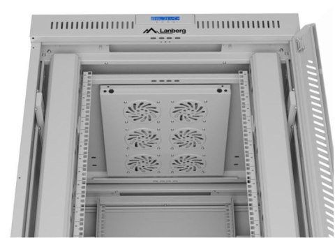 Szafa stojąca rack 19'' 42U 800x1000 szara drzwi szkalne flat pack Szafa stojąca rack 19'' 42U 800x1000 szara drzwi szkalne flat pack