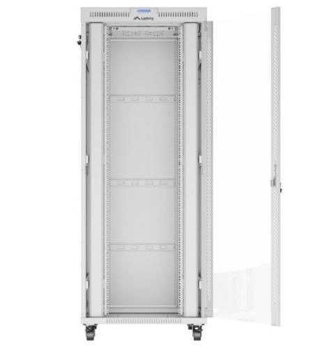 Szafa stojąca rack 19'' 42U 800x1000 szara drzwi szkalne flat pack Szafa stojąca rack 19'' 42U 800x1000 szara drzwi szkalne flat pack