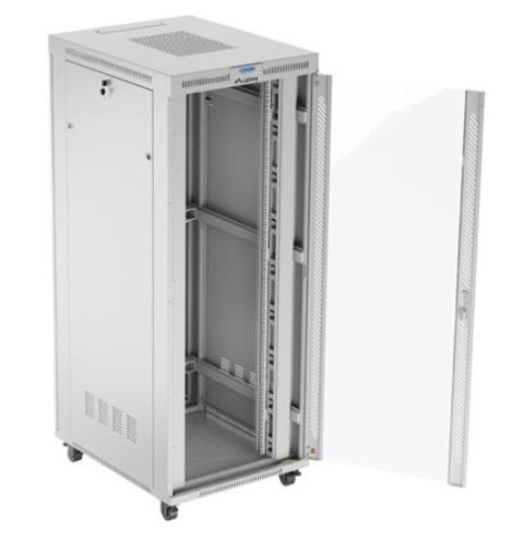 Szafa stojąca rack 19'' 42U 800x1000 szara drzwi szkalne flat pack Szafa stojąca rack 19'' 42U 800x1000 szara drzwi szkalne flat pack