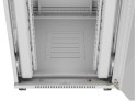 Szafa stojąca rack 19'' 42U 800x1000 szara drzwi szkalne flat pack